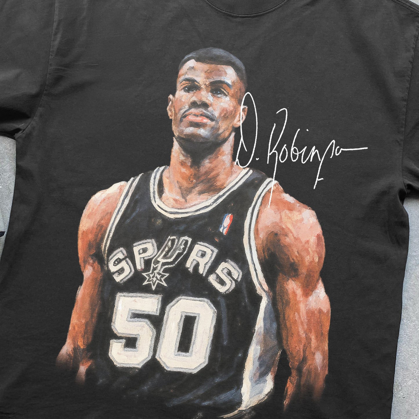 'DAVID ROBINSON' PAINTED HEAVY FADED TEE