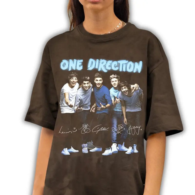 1D Band shirt, member's signature 1D Shirt, country music, Pop Music Fan shirt Gift for men women tshirt