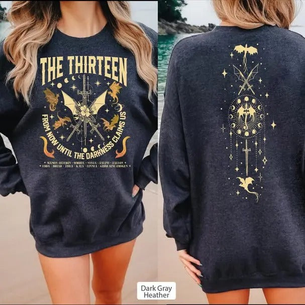 2 Slide Design, The Thirteen Throne Of Glass Sweatshirt, We Are The Thirteen Sweater, Until The Darkness Claims Us Shirt,Tog Manon Hoodie2