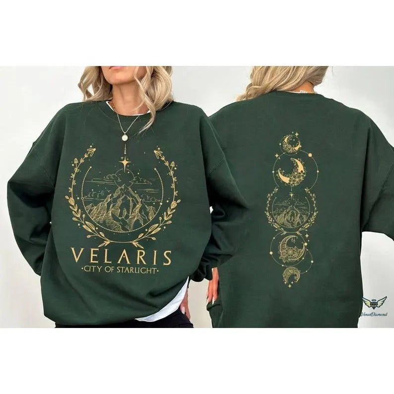 2 Slide Design, Velaris Sweatshirt, The Night Court Hoodie, Night Court Symbol Sweatshirt, A Court Of Thorns And Roses Court, Acotar Sweatshirt