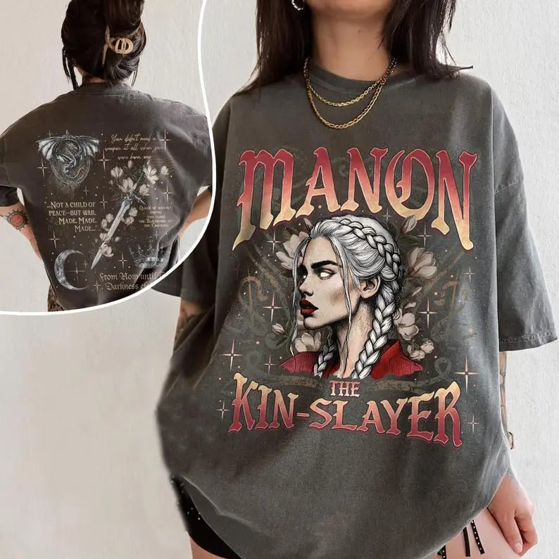 2 Slides, Manon The Kin Slayer T-Shirt, The Thirteen TShirt For Fan, TOG From Now Until The Darkness, Gift For Book Lover