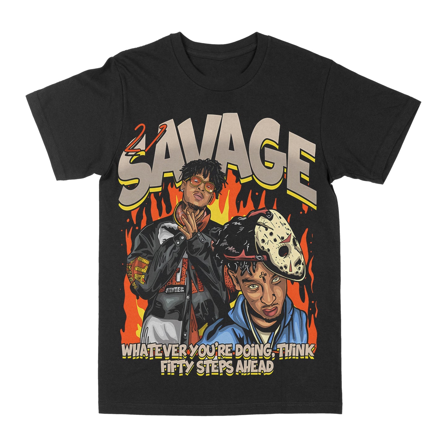21 Savage "Fifty Steps" Graphic Tee Style001