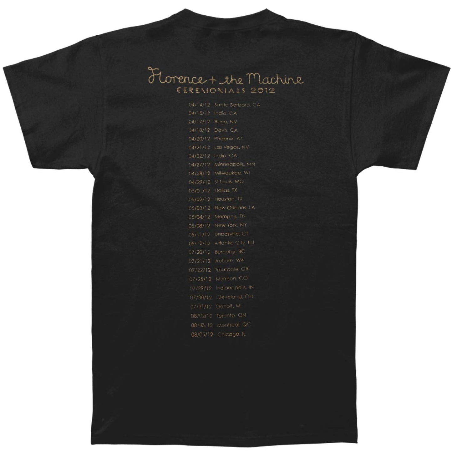 Cerimonials 2012 Tour T-shirt