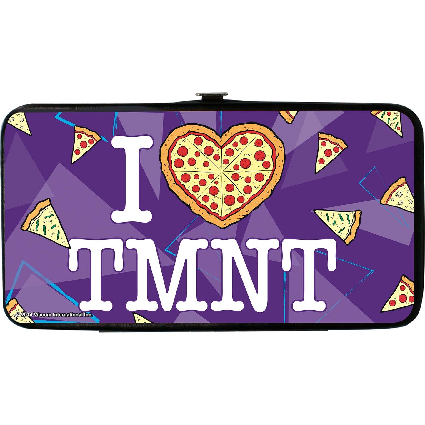 Classic Teenage Mutant Ninja Turtles Faces I "Pizza Heart" Purple Triangle Girls Wallet