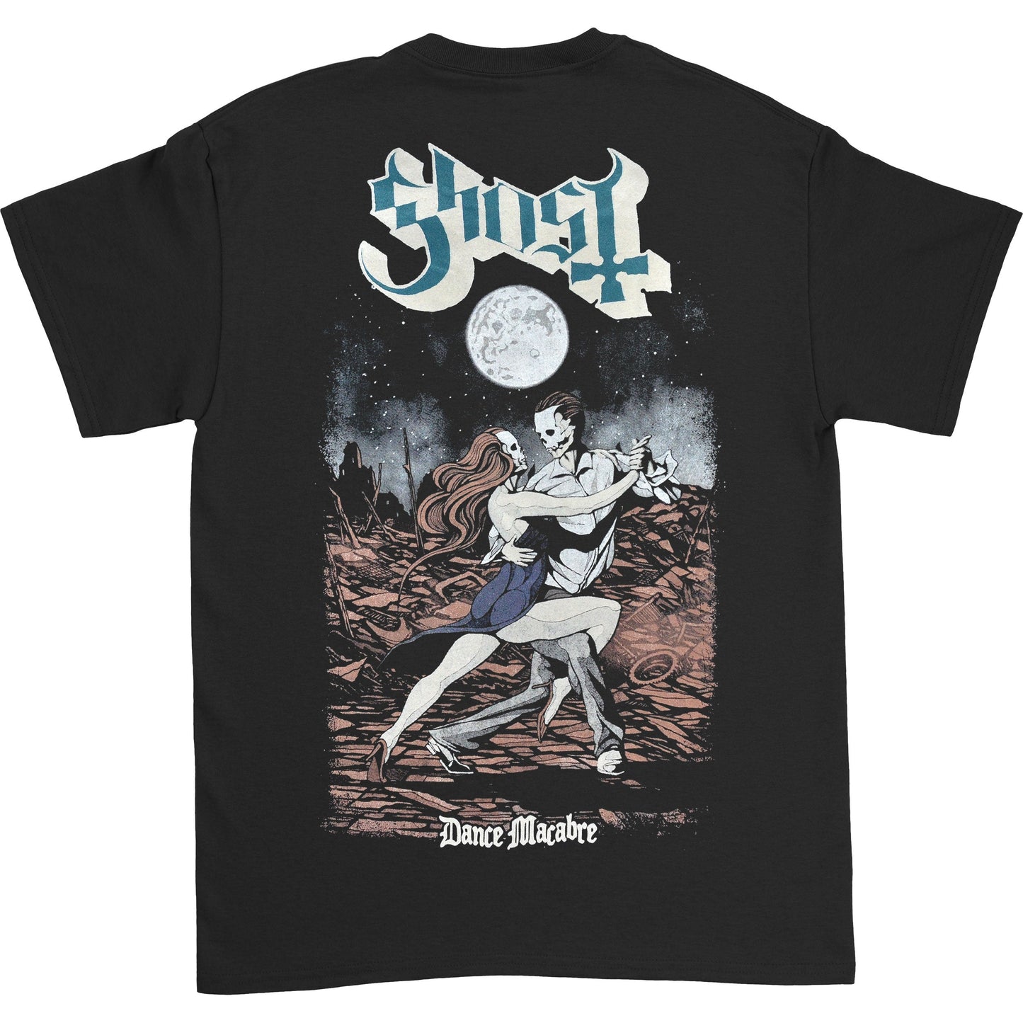 Dance Macabre Cover & Logo (Back Print) Slim Fit T-shirt
