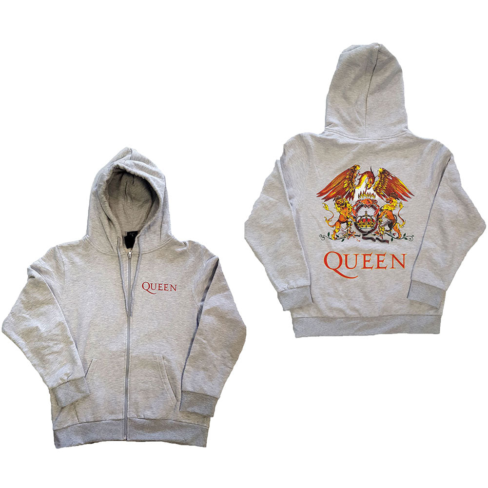 Classic Crest (Back Print) Zippered Hooded Sweatshirt Style002