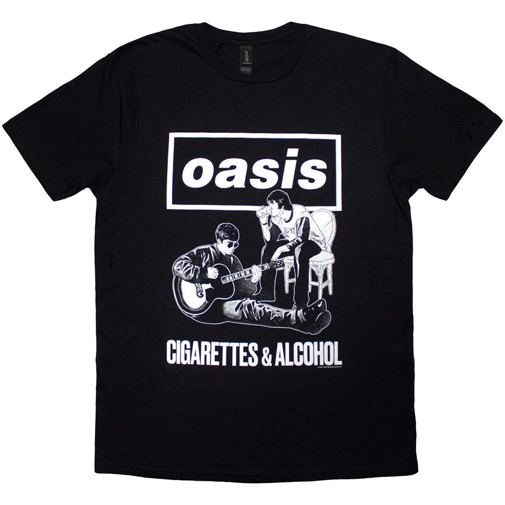 Cigarettes & Alcohol Illustration Mono T-shirt