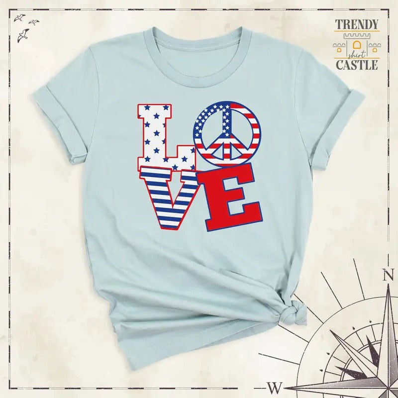 4th Of July Love Tshirte America Independence Day Celebration Tee Big Usa Freedom Flag Shirt Memorial Day Tee Gift From Sailor Girlfriend sweater and hoodie