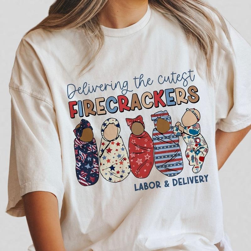 4th Of July Nurse Shirt, Fourth Of July Shirt, Labor And Delivery Shirt, L&D Nurse Tee, 4th Of July Nurse Crew, Fourth of July shirt, Checkered Shirt, USA Flag, Patriotic Shirt, 1997 Freedom Shirt, Gift For Women, Red White and Blue