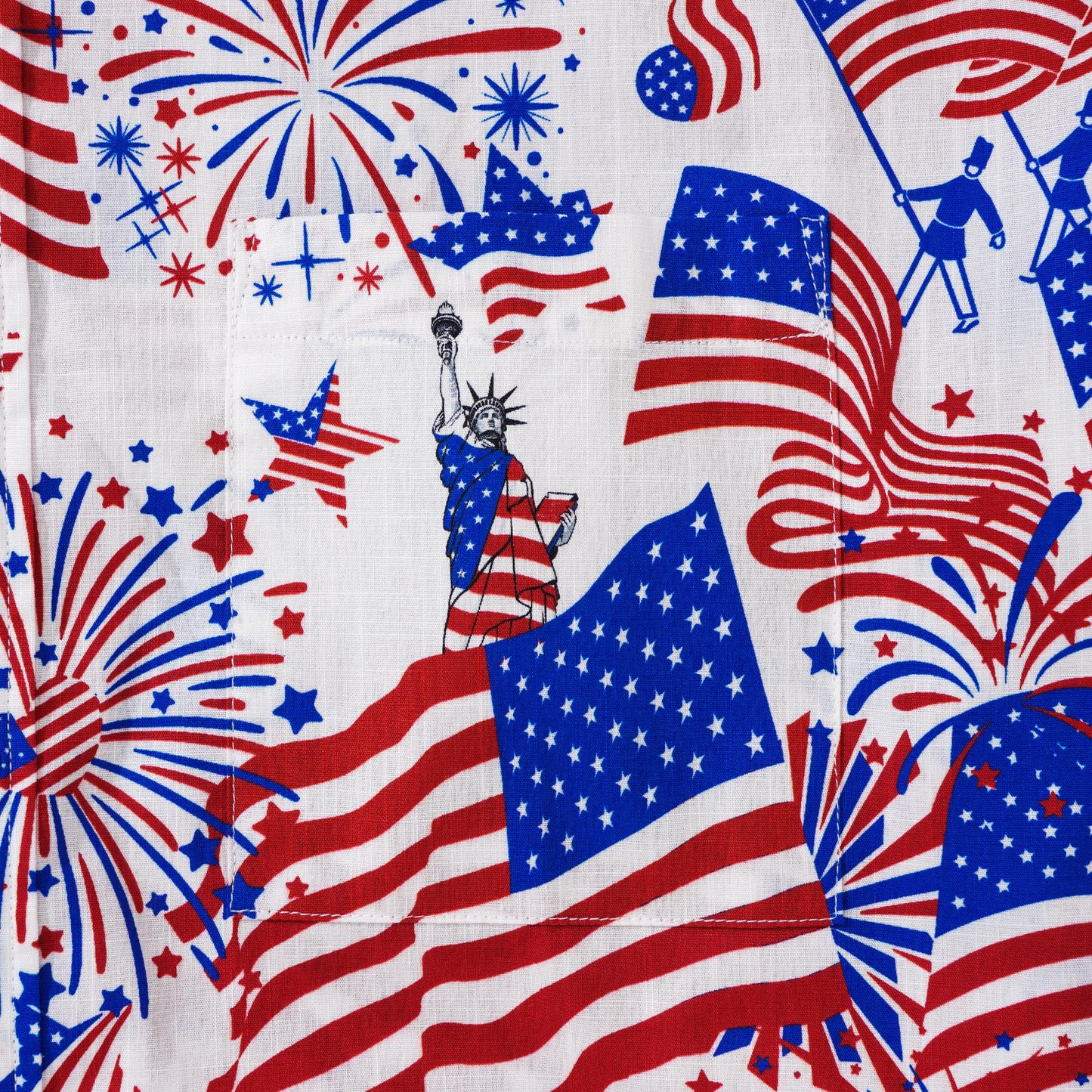 Men's Hawaiian Shirt Short Sleeve Button-down 100% Cotton Blue Aloha American Celebration