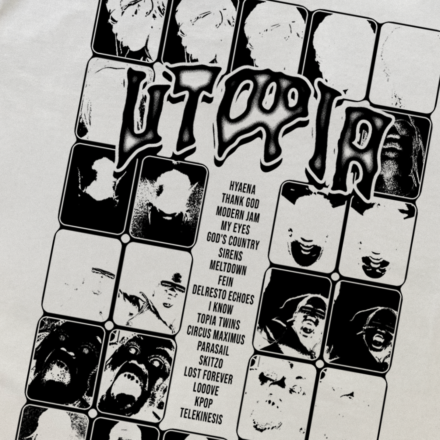 'UTOPIA' TRACKLIST HEAVYWEIGHT WHITE T-SHIRT