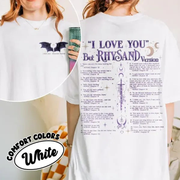ACOTAR Rhysand Shirt, Rhysand The Bat Boys T Shirt, I Love You In Book Quotes Tee, The Night Court Gift For Bookish