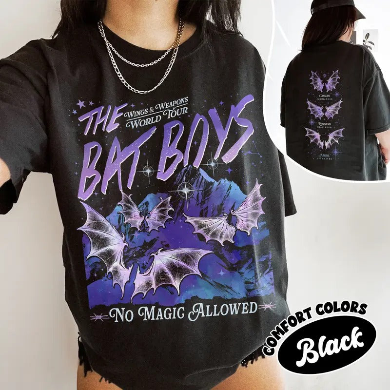 ACOTAR The Bat Boys Comfort Colors Shirt, Wings And Weapons World Tour T Shirt, Rhysand Cassian Azriel Fan Womenswear
