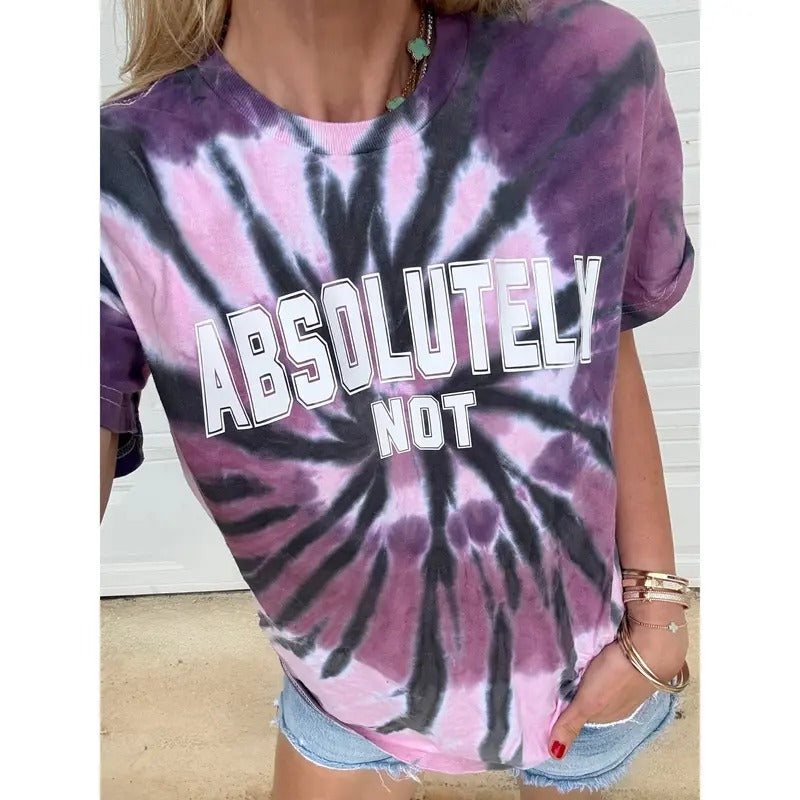 Absolutely Not Blackberry Swirl Tie-Dye Tee