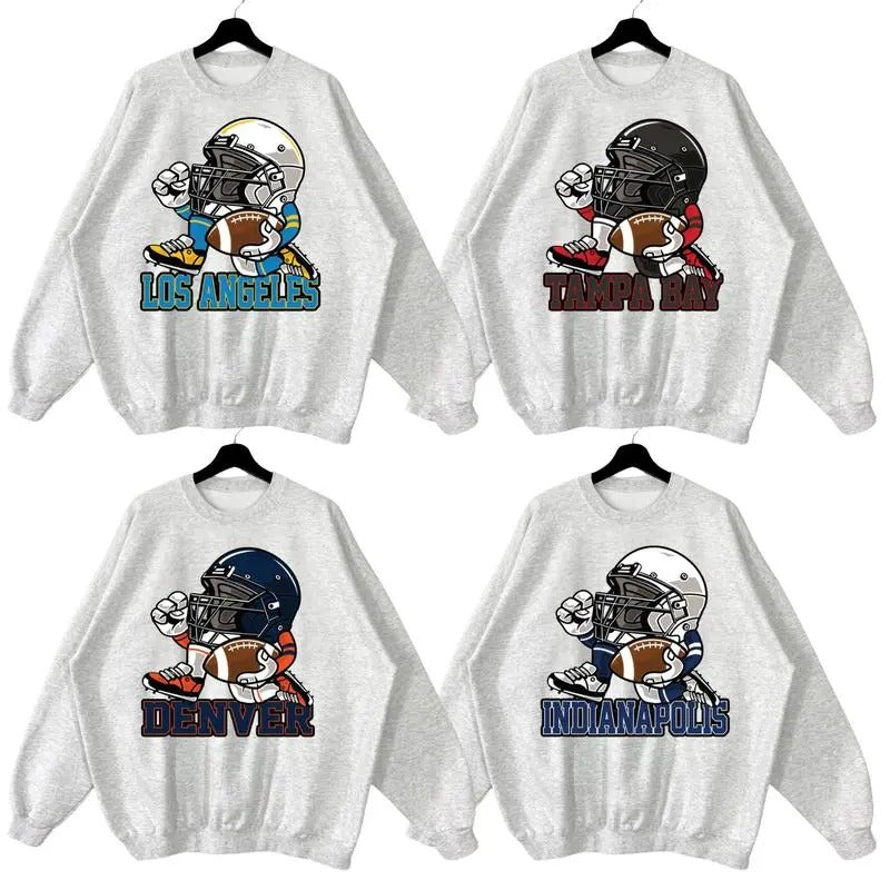 All Teams Football Helmet Mascot Sweatshirt, Football Thowback Vintage All Teams Sweatshirt, American Football Fans, Halloween Gift for Men, Women