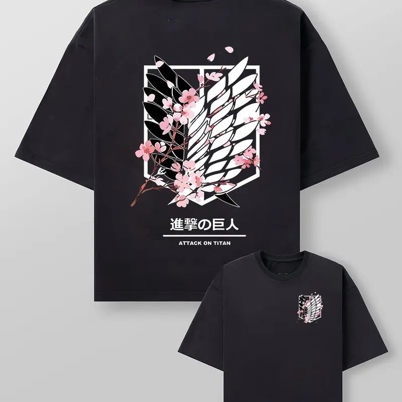 Attack On Titan Anime Unisex Tee | Wings Of Freedom AOT T-shirts, Sweater, Hoodie | AOT Streetwear Style Tee