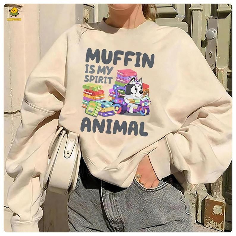Bluey Muffin Shirt, Bluey Muffin Sweatshirt Kids, Muffin T-Shirt, Bluey And Bingo, Bluey Character Shirts, Funny Muffin Shirt, Muffin Tee