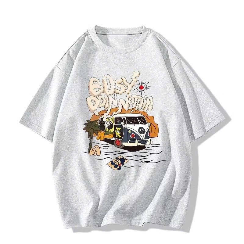 Bosy Dojn Nothin Shirt, Cartoon Shirt, Gift Tee, Relaxation TShirt