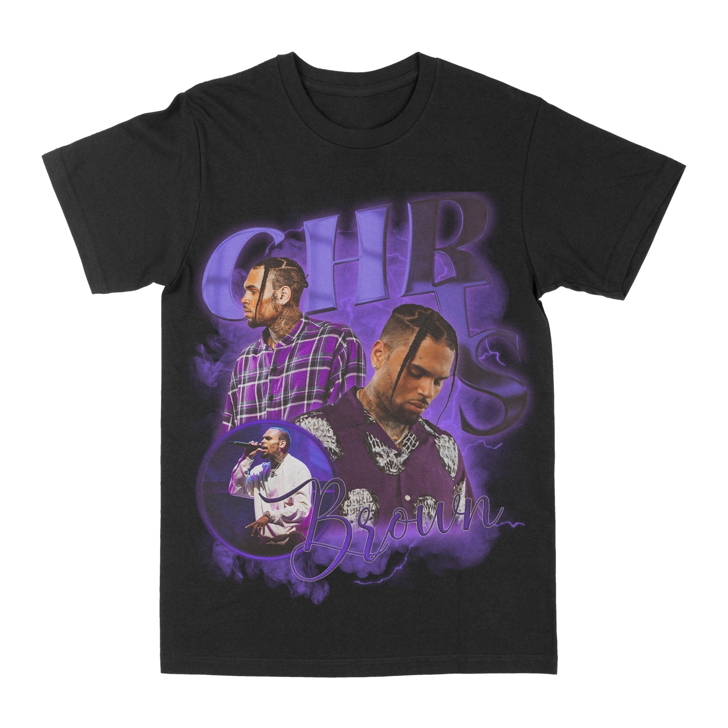 Chris Brown Purple Graphic Tee