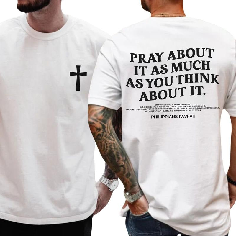 Christian Pray About It Shirt Vintage 90s, Bible Versve Tshirt, Christian Shirt, Jesus Lover T-shirt, Christian Cross Shirt, Christian Apparel