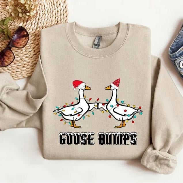 Christmas Silly Goose Sweatshirt, Christmas Goose Bumps Shirt, Silly Goose Shirt, Funny Christmas Goose Bumps Shirt, Gift For Her, Gift For Him
