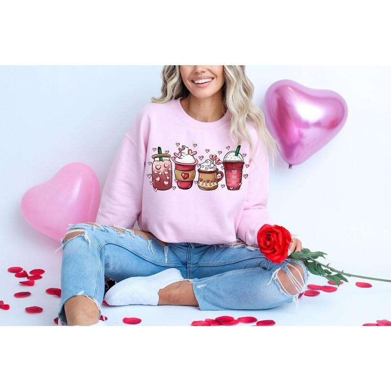 Coffee Valentines Day Sweatshirt, Valentine Coffee Shirt, Valentines Day Sweater, Cute Valentine Shirt, Valentine Love Sweater