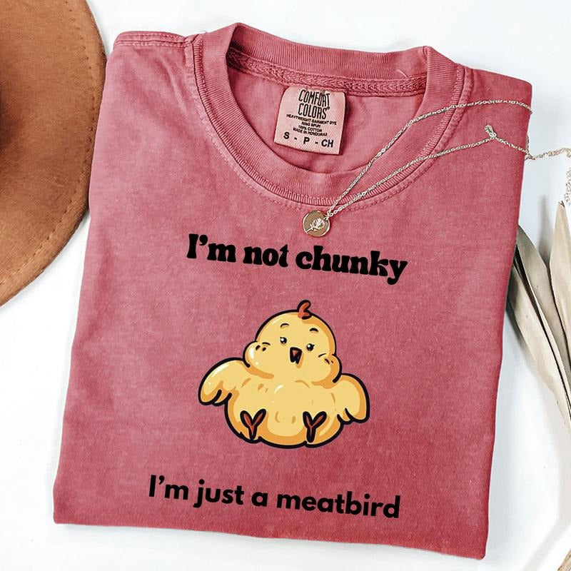 Comfort Colors Funny Chunky Chicken Shirt | Cute Fluffy Chicken Tee for Animal Lovers | Farm Humor Shirt | Family Friendly Gift | Unisex T-Shirt