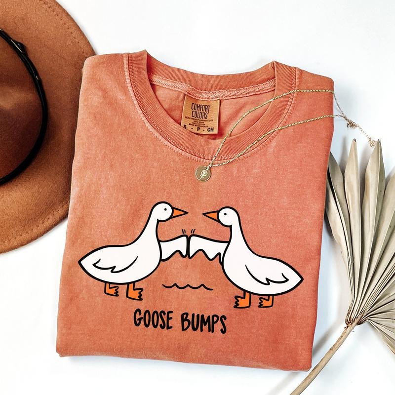 Comfort Colors Funny Goose Shirt, Goose Bumps Shirt, Silly Goose Shirt, Goose Lover Tee, Goose Graphic Tee