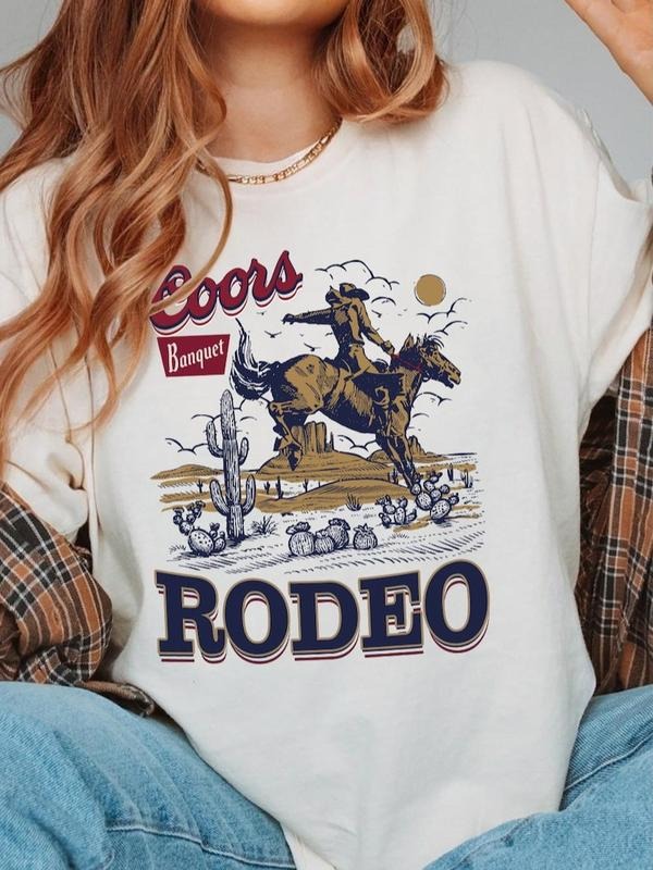 Coors Western Cowboy T-Shirt - Vintage 90s Graphic Western Shirt