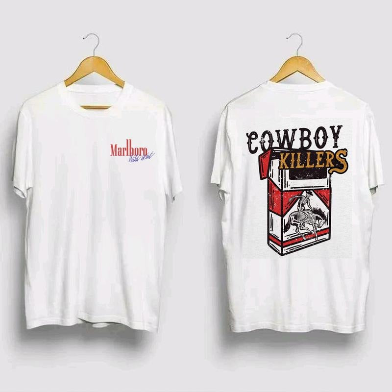 Cowboy Killer Rodeo 90s Two Sided T Shirt, 2000s Graphic Western Shirt, Vintage Cowboy Skeleton Tee, Retro Midwest Shirt, Unisex T-Shirt, Gifts For , Short Sleeve Tee Shirt