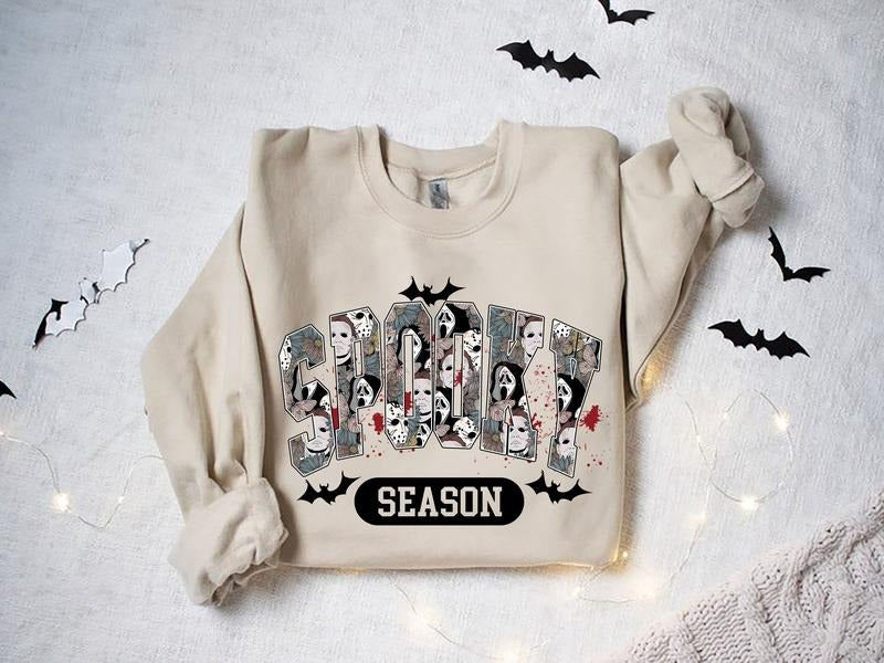 Cute Spooky Season Sweatshirt, Halloween Sweatshirt, Womens Halloween Sweatshirt, Cute Fall Sweater, Gift For Halloween, Spooky Season Shirt, Funny Halloween Shirt, Halloween for women