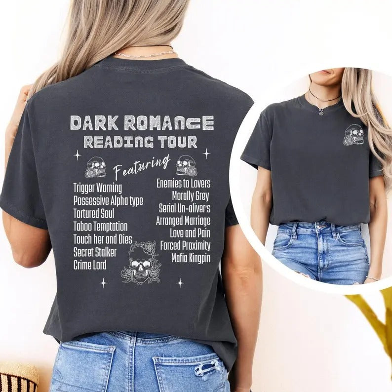 Dark Romance Reading Tour- Unisex T-Shirt - booktok - bookish - dark romance - smut - society - ritual - book trope