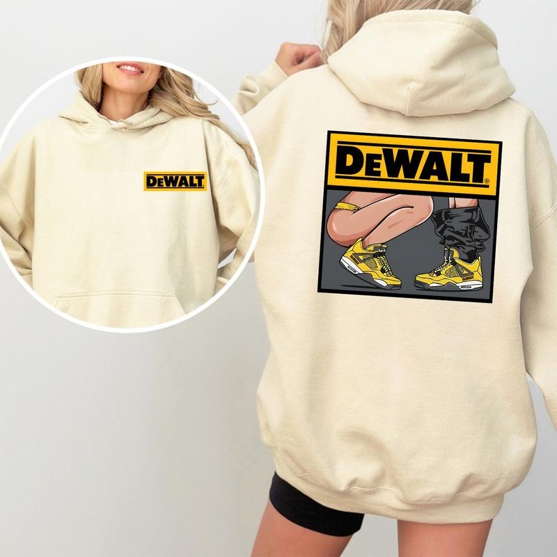 Dewalt Funny 2-Sided Hoodie, Workwear Style for DIY Dads & Tradesmen, Heavyweight Cotton Hoodie, Gift For Him, For Her cute graphic hoodies