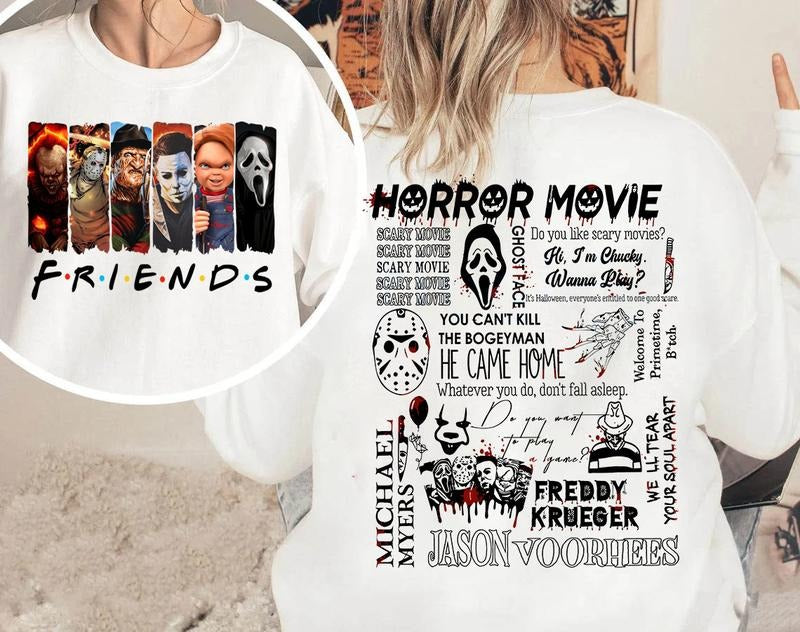 Double-Sided shirt, Friends T Shirt, Friends Halloween TShirt, Friends Halloween Sweatshirt, Spooky Halloween Shirt, Halloween Friends Sweatshirt Underwear