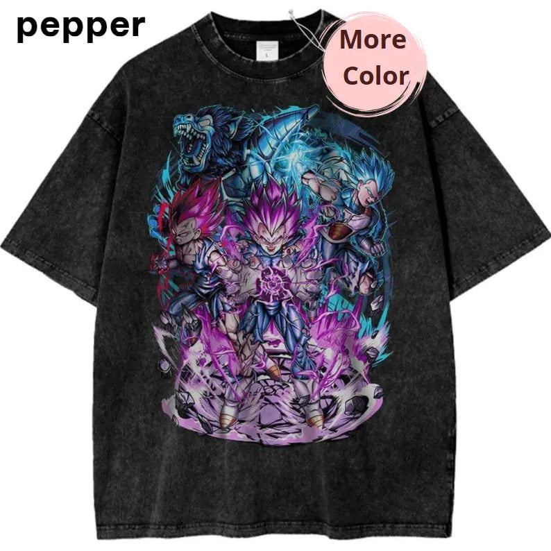 Dragon Ball Z Vegeta Vintage Tee, Anime Shirt, DBZ Shirt, anime Graphic Tee, vintage clothing men, anime clothing, Menswear Top Shortsleeve