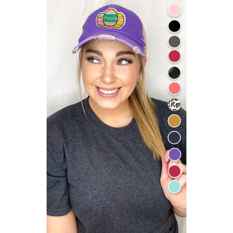 Easter Egg Trio Ideal Chenille Vintage Hat