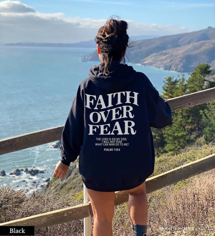 Faith Over Fear Jesus Hoodie Jesus Apparel Christian Hoodie Christian Sweatshirt Aesthetic Hoodie Aesthetic T-shirt, sweater and Hoodie