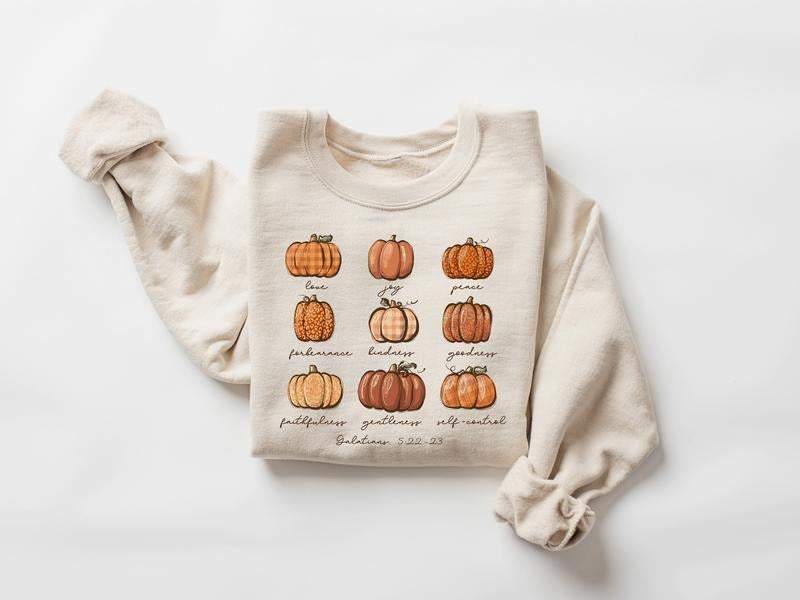 Fall Pumpkin Sweatshirt, Buffalo Plaid Pumpkin Shirt, Fall Bible Verse Shirt, Christian Halloween Sweatshirt, Jesus Shirt, Fall Shirt, Pumpkin Sweater