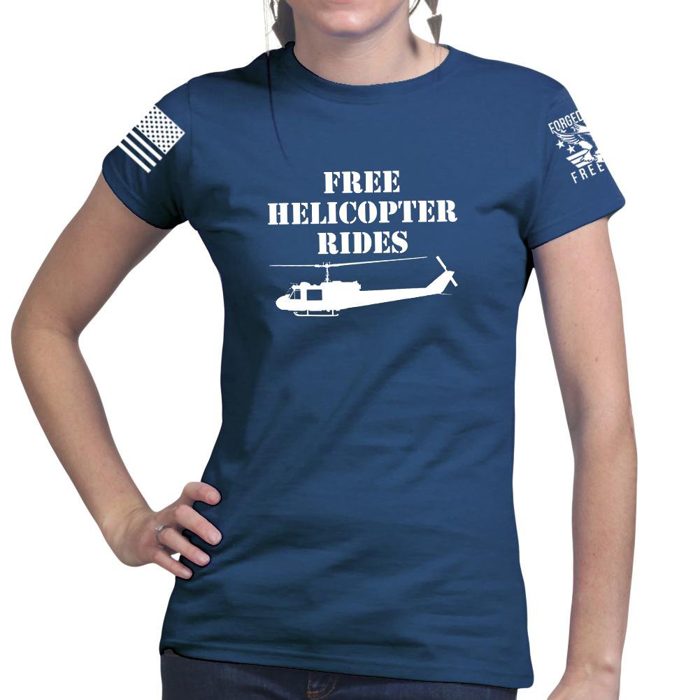 Free Helicopter Rides Ladies T-shirt