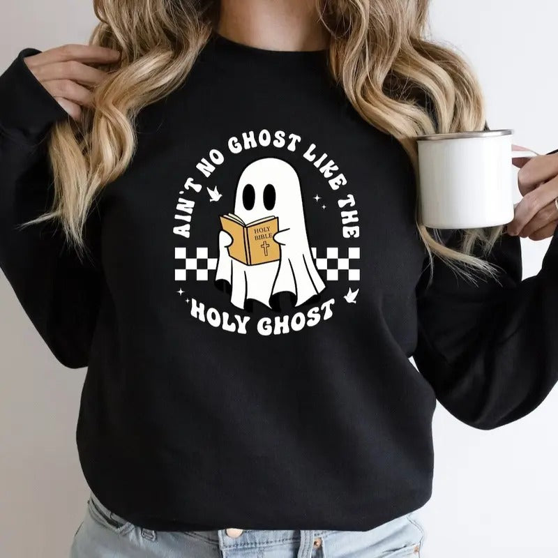 Funny Christian Halloween Sweatshirt, Religious Halloween Shirt, Cute Ghost Sweatshirt, Funny Christian Gifts, Christian Apparel, Catholic