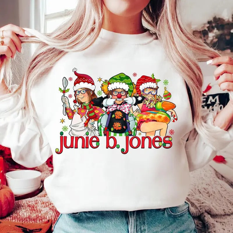 Funny Christmas Junie B Jones Shirt Teacher Gift Children Book Shirt Junie B Jones Xmas Shirt Teacher Xmas Shirt School Holiday Shirt