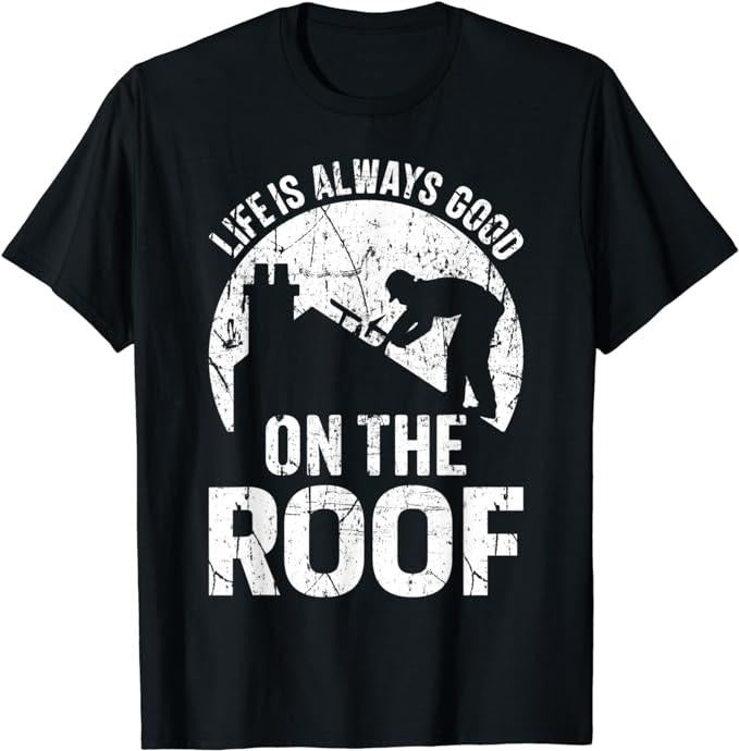 Funny Construction Work Shirts, Roofer Work Construction Working Funny Roofing Contractor T-Shirt Menswear Casual Cotton