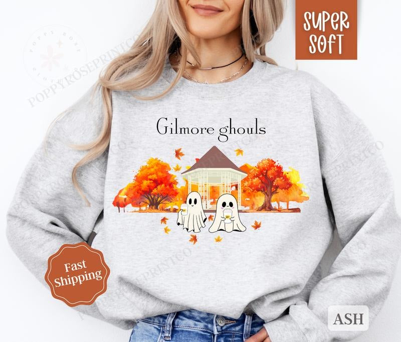 Gilmore Ghouls Sweatshirt, Cozy Fall Sweatshirt for Women, Pumpkin Season Sweater,