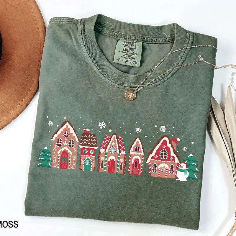 Gingerbread Christmas Houses Shirt, Gingerbread shirt, Funny Christmas shirt, Christmas Family Shirt