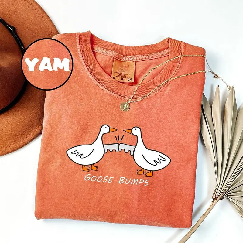 Goose Bumps Shirt, Silly Goose T-Shirt, Goosebumps Sweatshirt, Funny Goose Outfit, Goose Lover Sweatshirt, Goose Couple Clothing, Sarcastic Goose Gifts