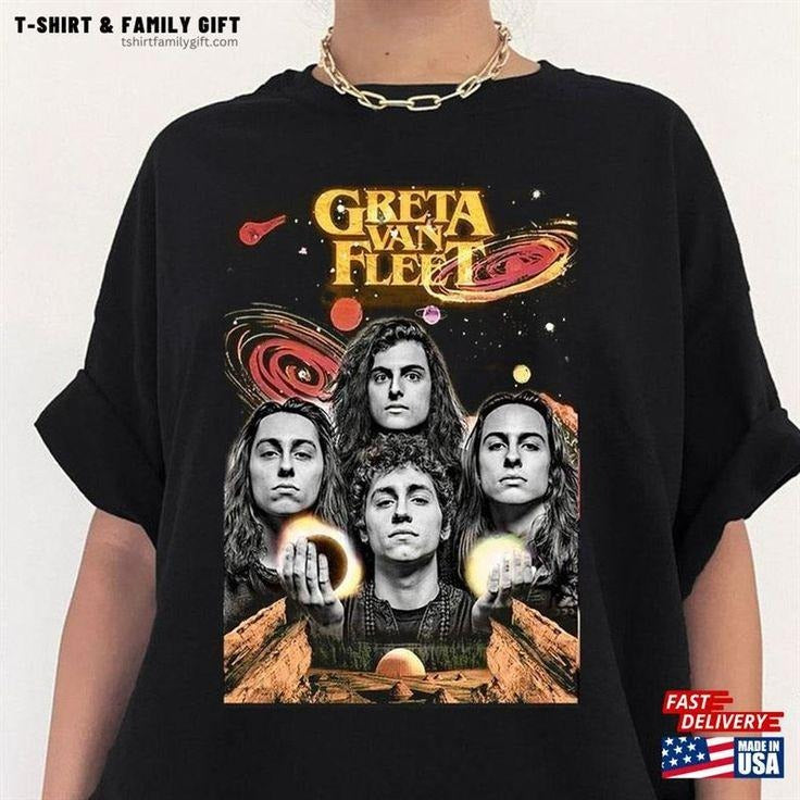 Greta Van Fleet Shirt Dream In Gold Tour 2023 T-Shirt Aesthetic Unisex
