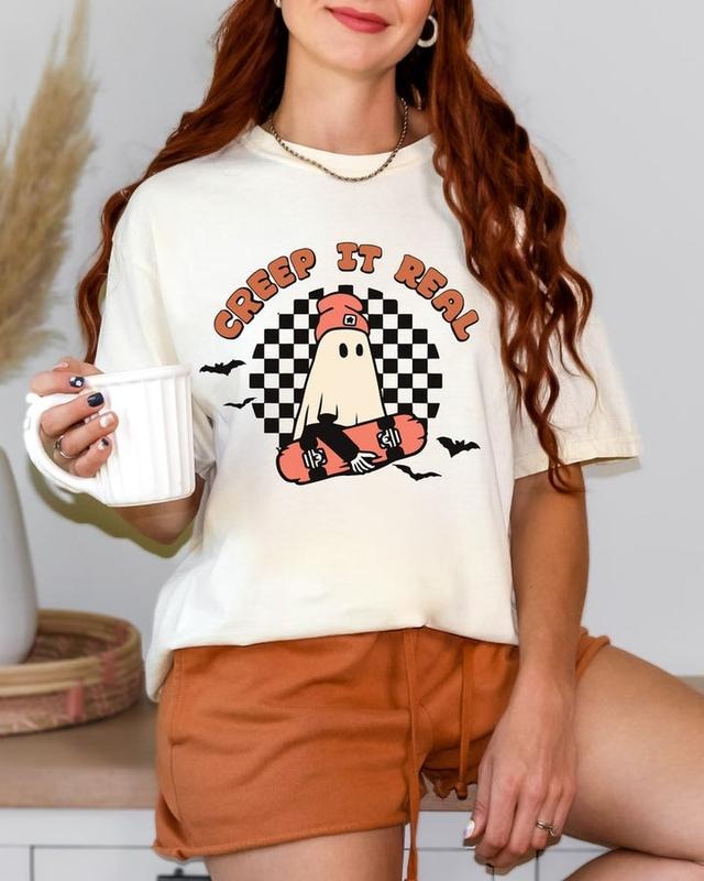 Halloween Shirt, Creep it Real Shirt, Vintage Ghost Halloween Shirt, Retro Fall Shirt, Fall Shirt,Halloween Women's Tee T-shirt, sweater and Hoodie