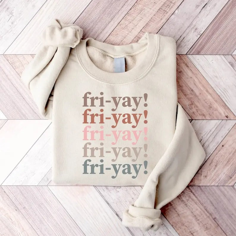 Happy Friday Teacher Sweatshirt, Funny Teacher Sweatshirt, Cute School Sweatshirt, Elementary School Teacher Shirt, Group Teacher Shirt