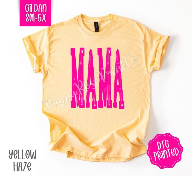 Hot Pink Mama Gildan Shirt, Cute Mom Tshirt, Trendy Oversized Tee, Gift for Her