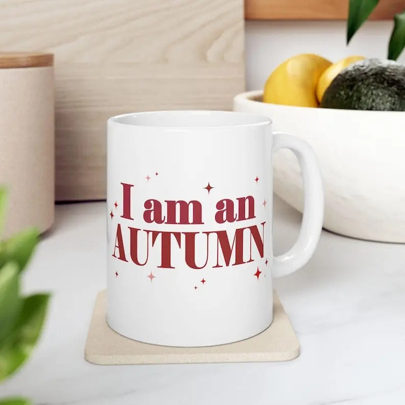 I Am An Autumn Ceramic Mug, Gilmore Girls Quote Gift, Richard Gilmore, Autumn Season Gift, Coffee Lover Mug, Stars Hollow Merch Luke's Diner